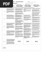 g9 Myp Assessment Rubric General