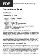 Declaration of Trust