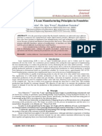 Implementation of Lean Manufacturing Principles in Foundries