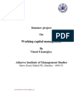 Synopsis - Working Capital Management at BOM