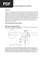 Ground Fault Tripping of Large Motors