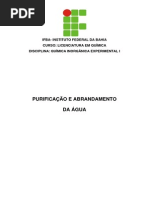 Prática 1 Purificação e Abrandamento Da Água.