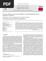 Applied Surface Science: Yansheng Yin, Tao Liu, Shougang Chen, Tong Liu, Sha Cheng