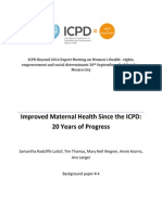 Maternal Health, ICPD