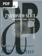 Znanost o Slici: Discipline, Teme, Metode