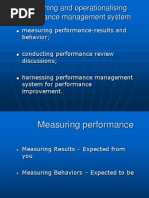 Establishing and Operationalising Performance Management System