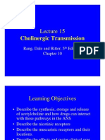 Lecture 15 Cholinergic Transmission