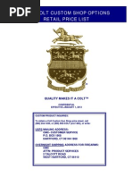 2013 Custom Shop Retail Price List