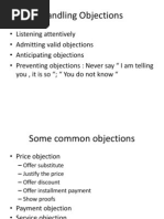 Handling Objections