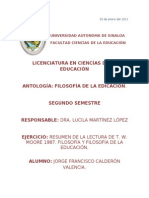 Filosofía de La Educación 2014