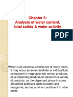 Analysis of Water Content, Total Solids & Water Activity