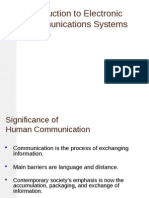 Introduction To Electronic Communications Systems: Lecture #1