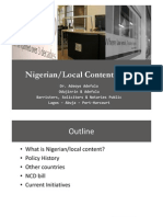 Nigerian Local Content Policy