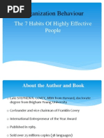 The 7 Habits of Highly Effective People - Organization Behaviour (OB)