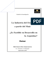 Etanol Tesis Sobre La Planta de Maiz para Etanol en Argentina Ver