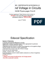 Igcse 23 Current&Voltageincircuits