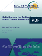 EURAMET-Cg-14.01 Static Torque Measuring Devices