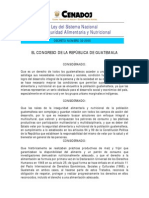 Decreto 32-2005 Ley de Seguridad Alimentaria y Nutricional