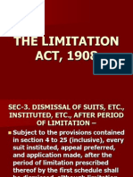 The Limitation Act, 1908