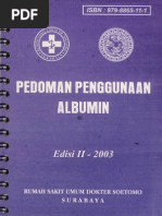 Pedoman Penggunaan Albumin Di RSUD Dr. Soetomo