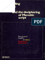 Peopling of Ancient Egypt and The Deciphering of Meroitic Script, Proceedings of The Symposium Held in Cairo, 1974, Diop, Unesco