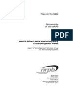 Documents of The NRPB: Health Effects From Radiofrequency Electromagnetic Fields