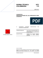 NTC 174 Especificaciones de Los Agregados para Concreto