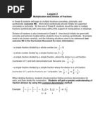 Grade 8 Lesson 2 Fractions Multiplication Division