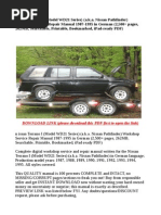 Nissan Terrano I (Model WD21 Series) (A.k.a. Nissan Pathfinder) Workshop Service Repair Manual 1987-1995 in German (2,500+ Pages, 262MB, Searchable, Printable, Bookmarked, iPad-Ready PDF