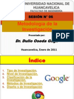 Sesion #06 - Metodologia de La Investigacion