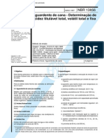 NBR 13856 (Maio 1997) - Aguardente de Cana - Determinação de Acidez Titulável Total, Volátil Total e Fixa