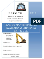 MAQUINARIA PESADA Plan de Mantenimiento Excavadora Giratoria