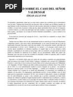 Edgar Allan Poe - La Verdad Sobre El Caso Del Senor Valdemar