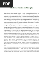 The Social Function of Philosophy: Max Horkheimer 1939