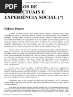 Círculos de Intelectuais e Experiência Social