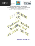 P e I C 2012-2013 Actualizando e B N Chururu