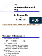 COMP2330 Data Communications and Networking: Dr. Xiaowen Chu & Dr. Hai Liu