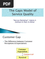 The Gaps Model of Service Quality