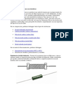 Tipos de Resistencias y Sus Caracteristicas