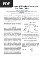 BER Performance of MU-MIMO System Using Dirty Paper Coding