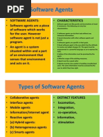 Software Agents: - Software Agents: - Software Agents Are A Piece - Characteristics