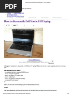 How To Disassemble Dell Studio 1555 Laptop - Inside My Laptop