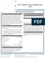 Tai County Silicones Co., Ltd. DMSI-30 Silicone Emulsion: Description Applications