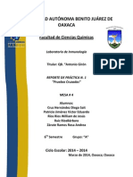 Practica 1.pruebas Cruzadas. Inmunologia. Mesa 4