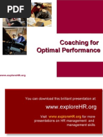 Coaching Skills For Optimal Performance