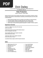 Dick Dailey's Resume