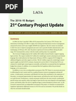 MyCalPays / 21st Century Project Update 031914