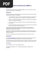 Definicion MAF Medios Auxiliares de Fabricación