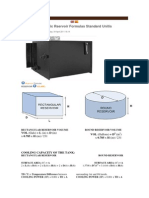 Hydraulic Rservoir Formulas Standard Unitis