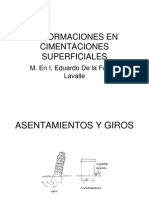 Deformaciones en Cimentaciones Superficiales